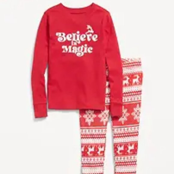 Red Fair Isle Old Navy Christmas Pajama, size XXL 14 Kids - Picture 1 of 1